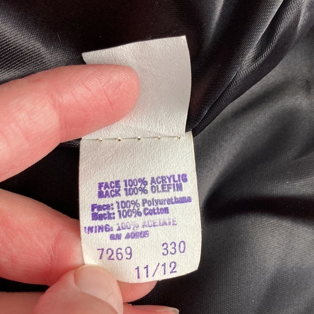 Vintage 80s 90s Outerlayers Mouton Faux Fur Short Black Winter Zipper Jacket - Picture 14 of 16